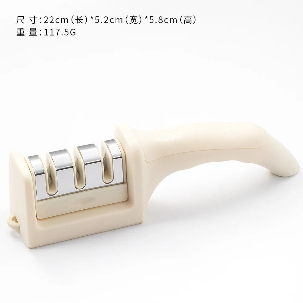 Knife Sharpener - Handheld, Fast Grinding Stone, Kitchen New Model, Multi-functional, Three-section Knife Sharpening Tool