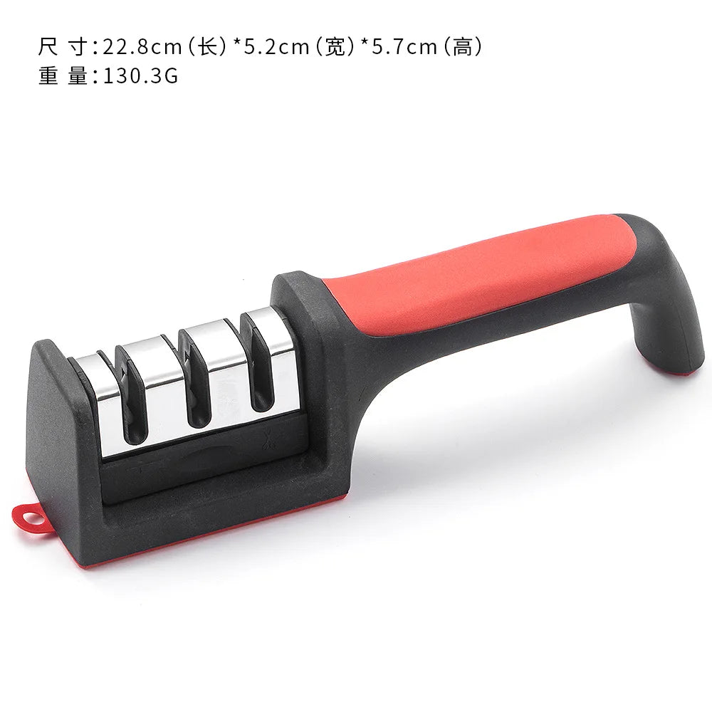Knife Sharpener - Handheld, Fast Grinding Stone, Kitchen New Model, Multi-functional, Three-section Knife Sharpening Tool
