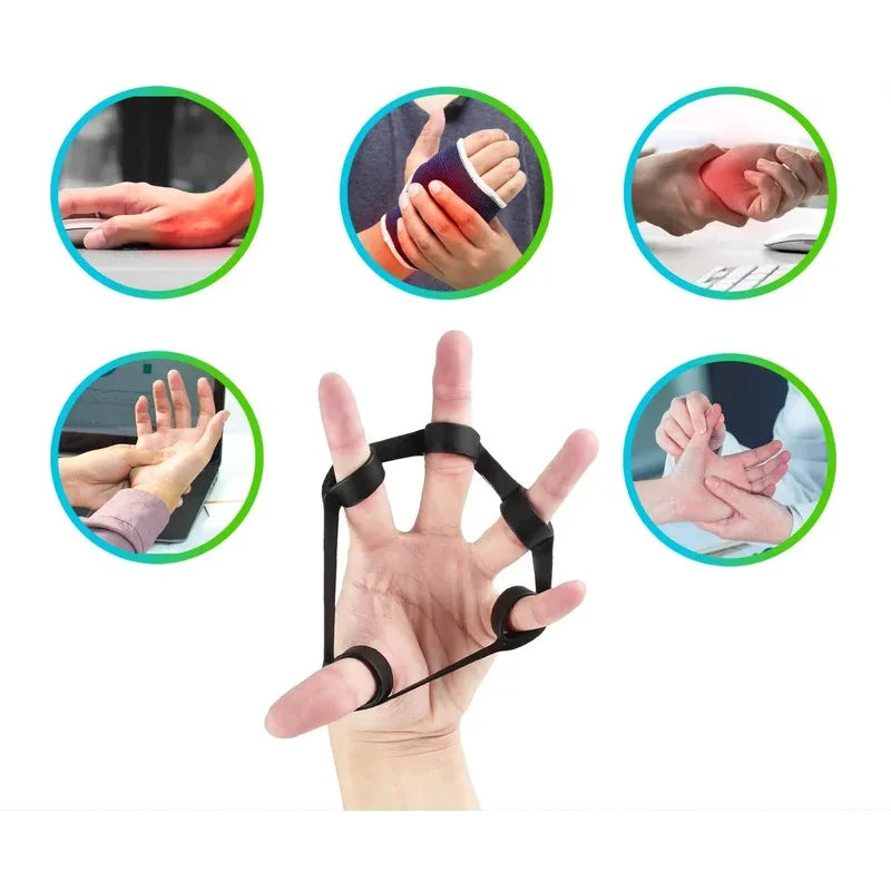 1/2/3/4/8pcs Hand Gripper Silicone Finger Expander Exercise Hand Grip Wrist Strength Trainer Finger Exerciser Resistance Bands