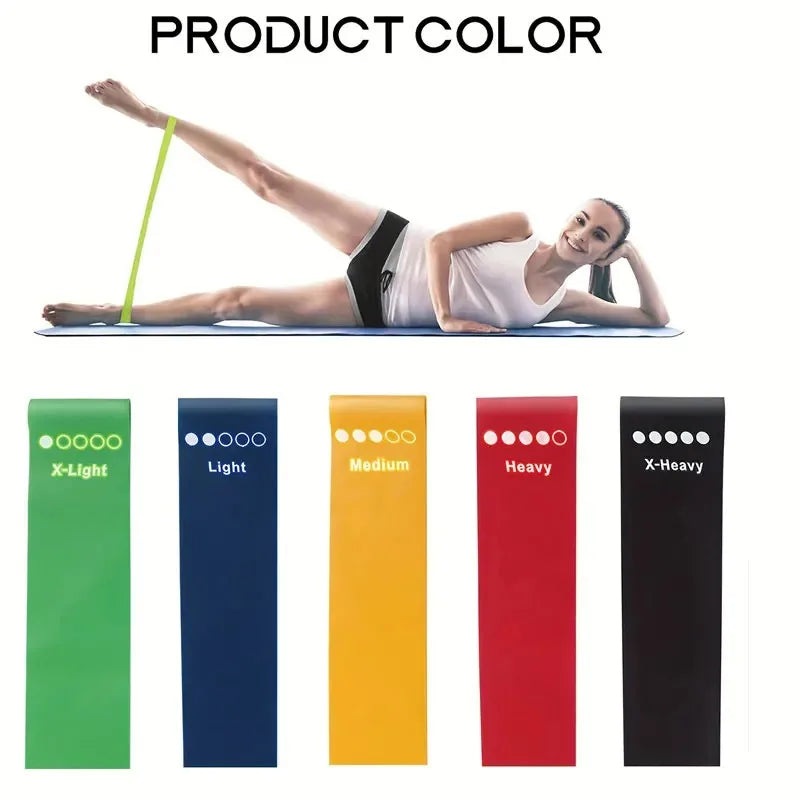 Yoga Sport Exercise Elastic Fitness Bands Ideal For Home 5 Different Levels Resistance Bands Pilates Crossfit Workout Equipment