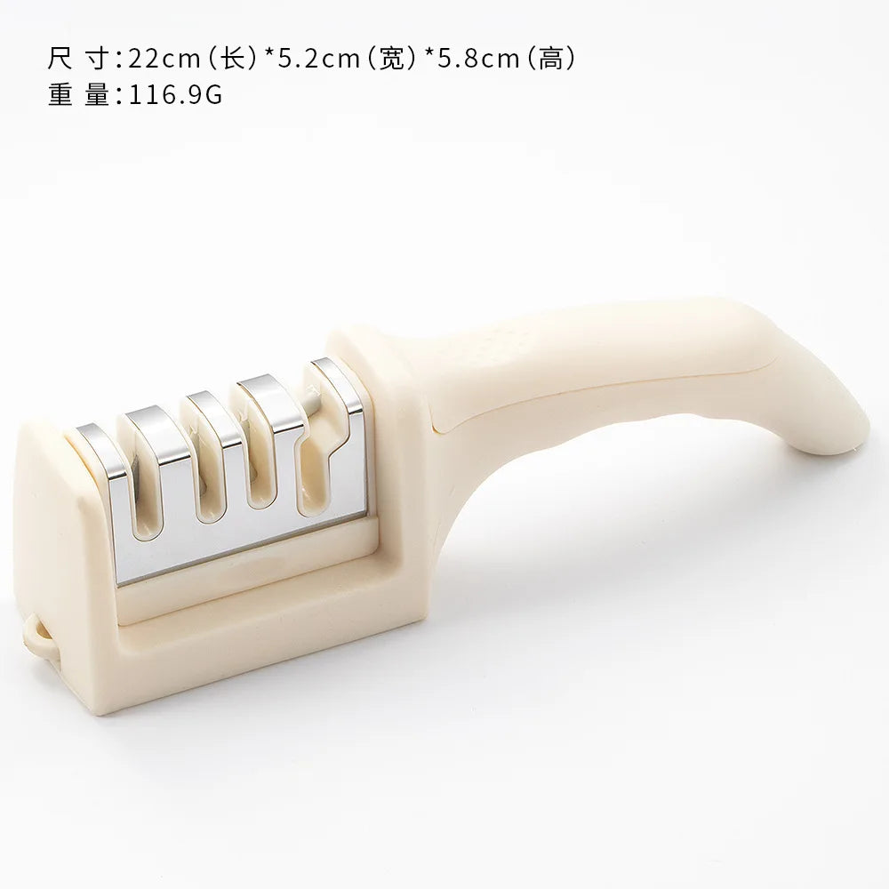 Knife Sharpener - Handheld, Fast Grinding Stone, Kitchen New Model, Multi-functional, Three-section Knife Sharpening Tool