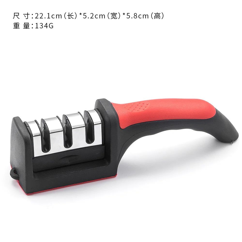 Knife Sharpener - Handheld, Fast Grinding Stone, Kitchen New Model, Multi-functional, Three-section Knife Sharpening Tool