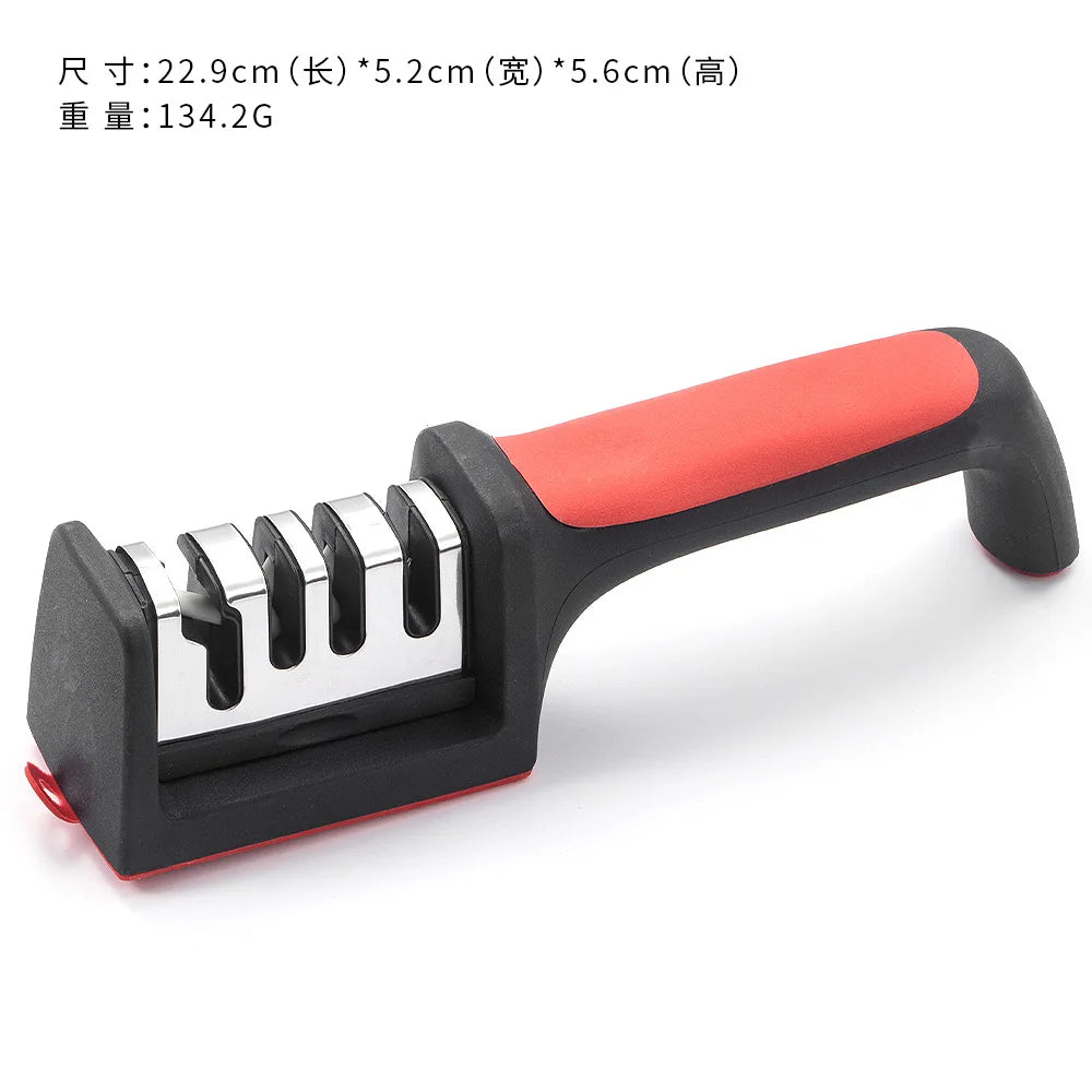 Knife Sharpener - Handheld, Fast Grinding Stone, Kitchen New Model, Multi-functional, Three-section Knife Sharpening Tool