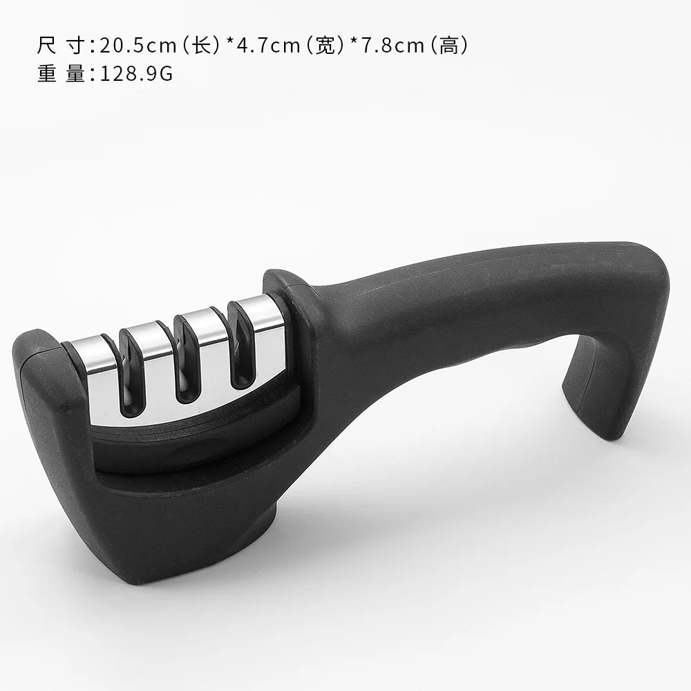 Knife Sharpener - Handheld, Fast Grinding Stone, Kitchen New Model, Multi-functional, Three-section Knife Sharpening Tool
