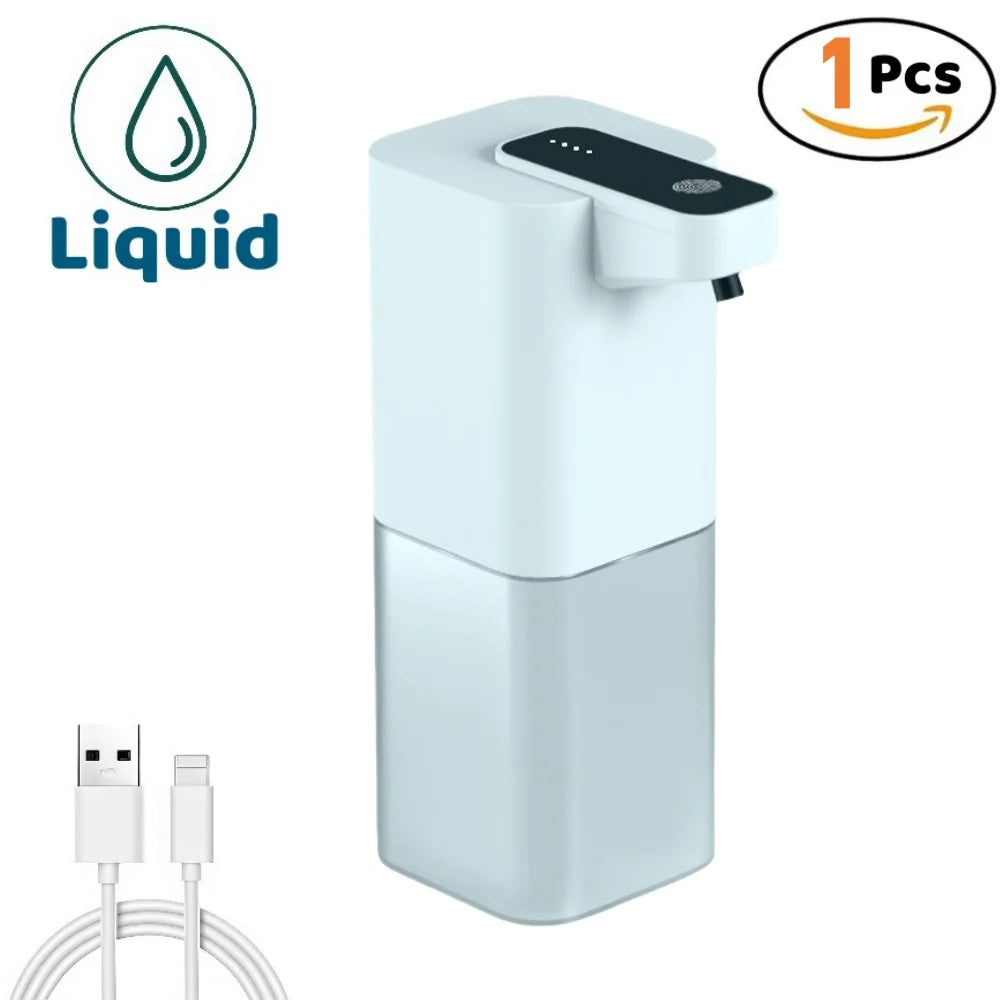 Smart Sensor Soap Dispenser for Kitchen, Automatic Touchless Foam Liquid Dispenser with Rechargeable, Bathroom Sink, Restaurant