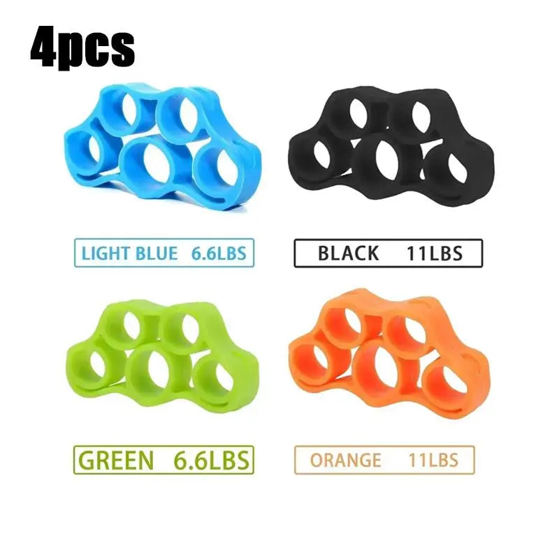 1/2/3/4/8pcs Hand Gripper Silicone Finger Expander Exercise Hand Grip Wrist Strength Trainer Finger Exerciser Resistance Bands