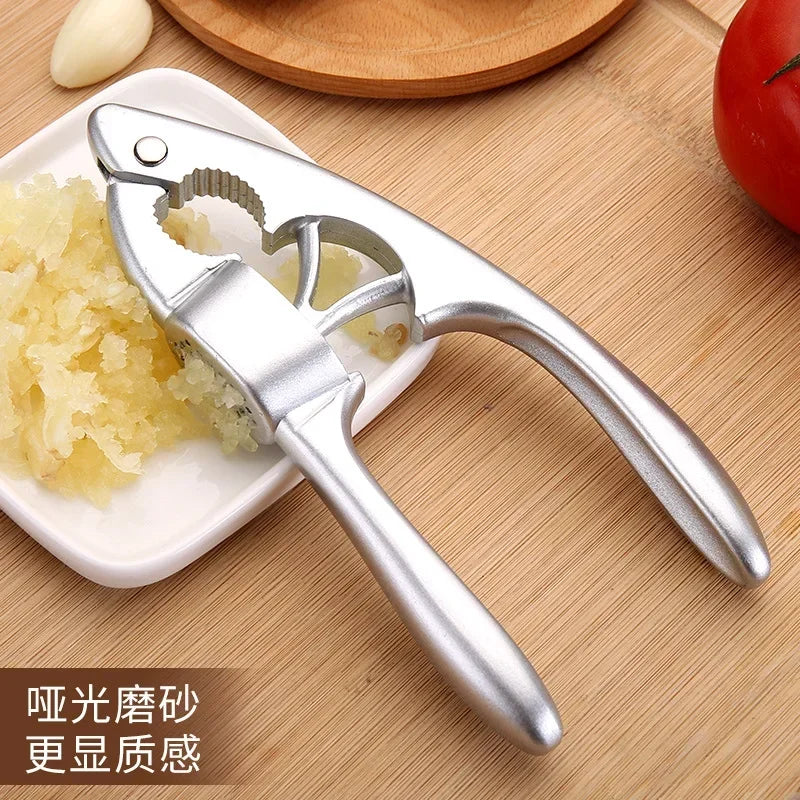 Kitchen Creative Gadget - Garlic Press, Garlic Masher, Walnut Sheller, Aluminum Alloy