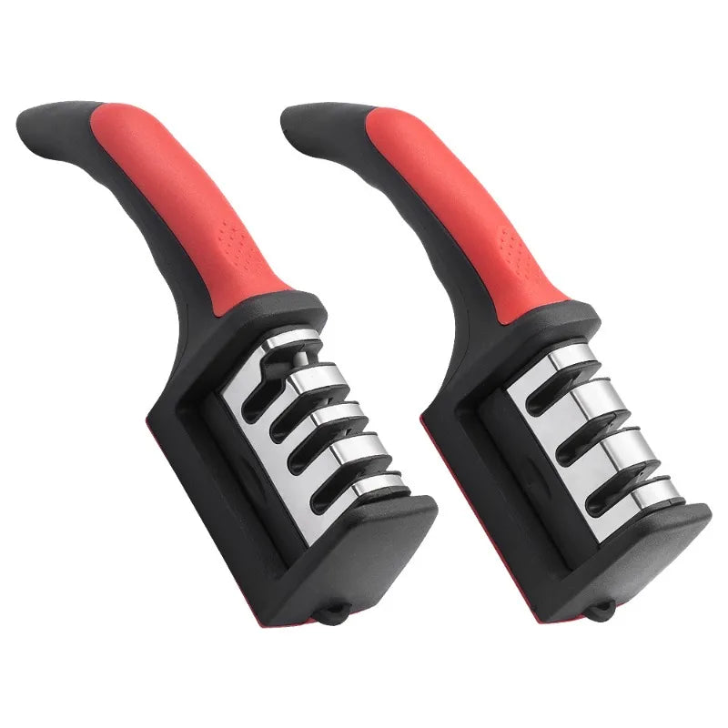 Knife Sharpener - Handheld, Fast Grinding Stone, Kitchen New Model, Multi-functional, Three-section Knife Sharpening Tool