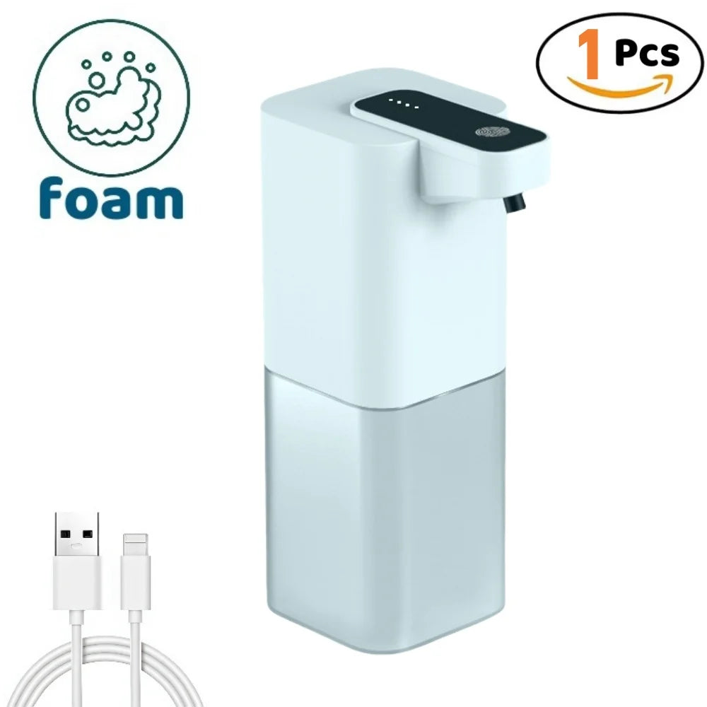 Smart Sensor Soap Dispenser for Kitchen, Automatic Touchless Foam Liquid Dispenser with Rechargeable, Bathroom Sink, Restaurant