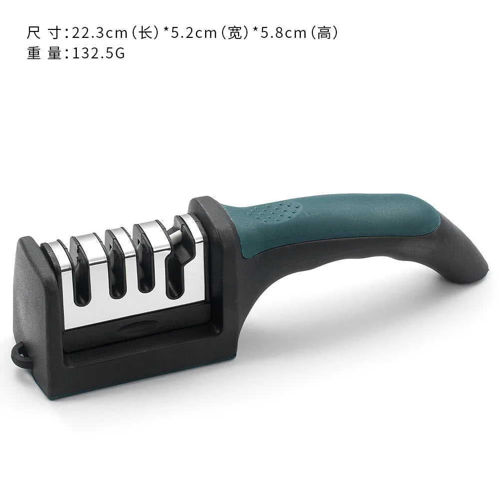 Knife Sharpener - Handheld, Fast Grinding Stone, Kitchen New Model, Multi-functional, Three-section Knife Sharpening Tool